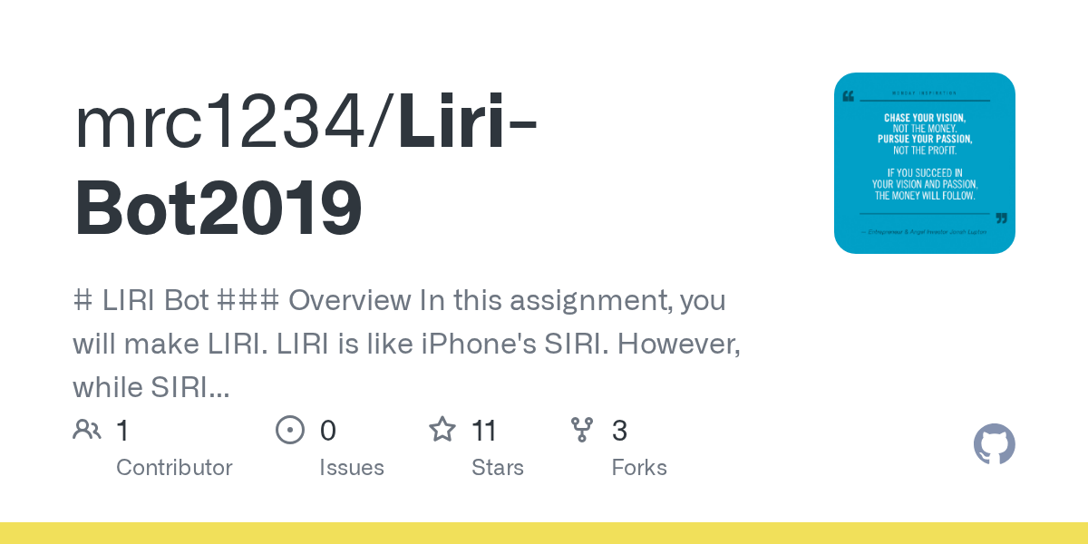 GitHub mrc1234/LiriBot2019 LIRI Bot Overview In this