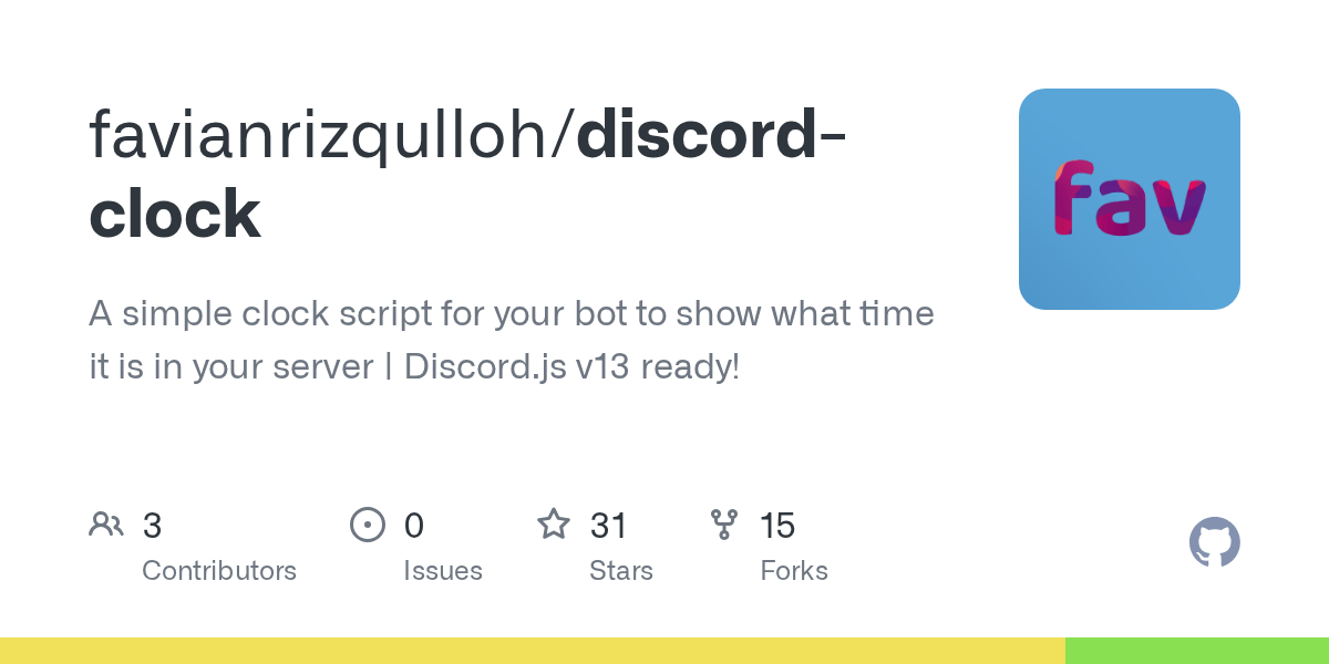 GitHub favianrizqulloh/discordclock A simple clock script for your