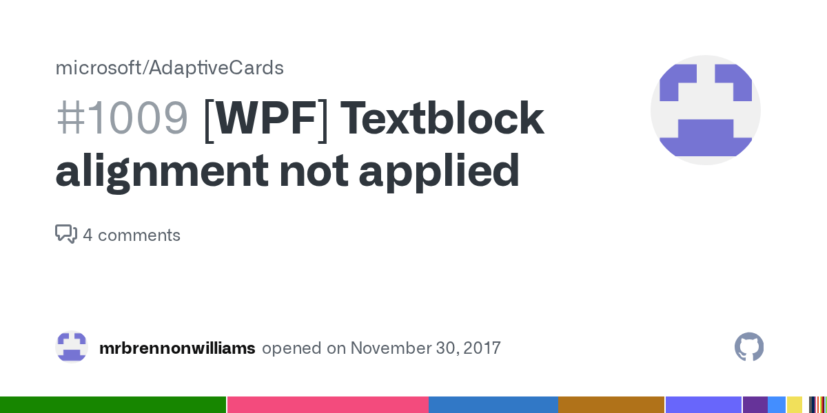 [WPF] Textblock alignment not applied · Issue 1009 · microsoft