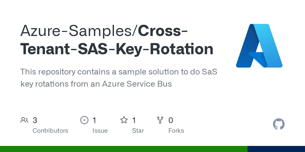 GitHub AzureSamples/CrossTenantSASKeyRotation This repository