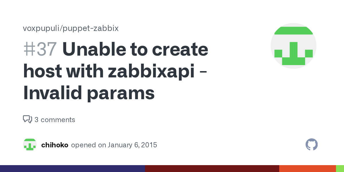 Unable to create host with zabbixapi Invalid params · Issue 37 · voxpupuli/puppetzabbix · GitHub