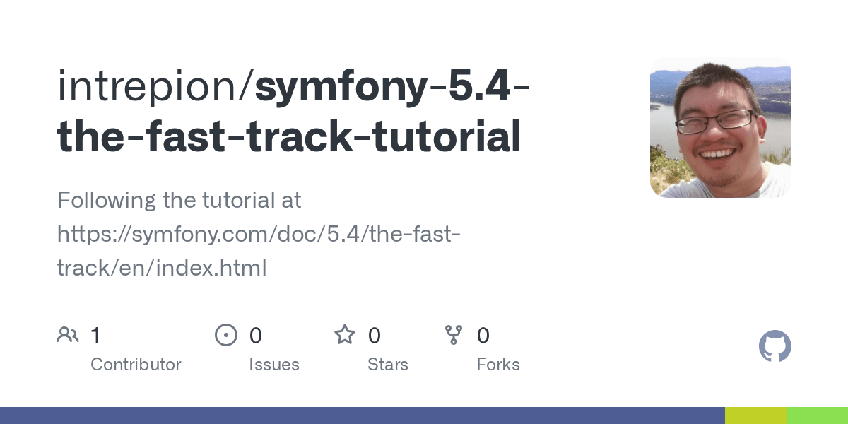 GitHub intrepion/symfony5.4thefasttracktutorial Following the