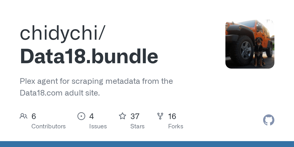 GitHub - chidychi/Data18.bundle: Plex agent for scraping metadata from