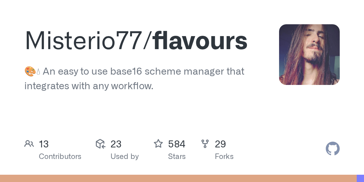 GitHub Misterio77/flavours 🎨💧 An easy to use base16 scheme manager