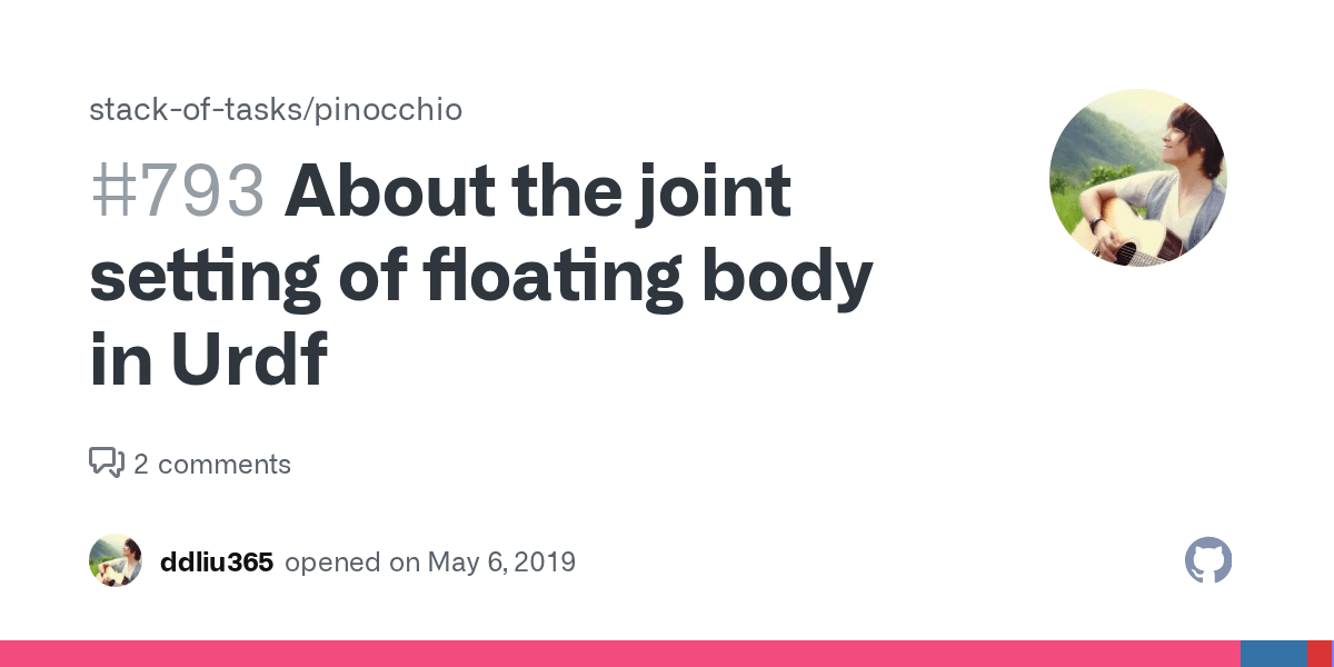 About the joint setting of floating body in Urdf · Issue 793 · stack