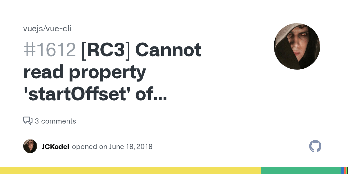 [RC3] Cannot read property 'startOffset' of undefined while building