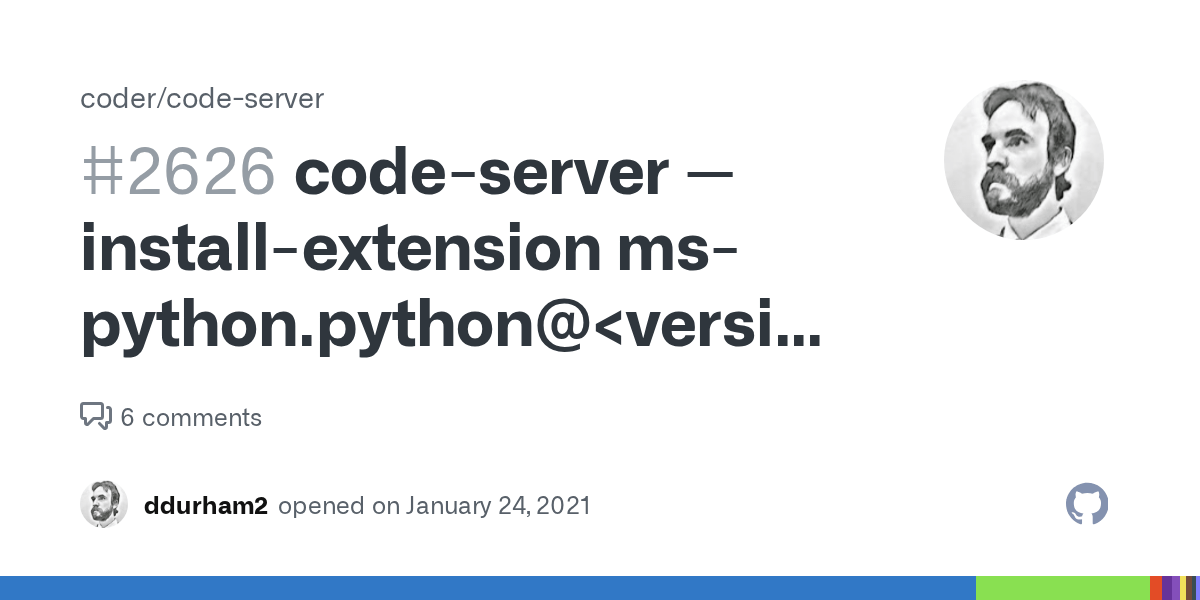 codeserver installextension mspython.python always installs the