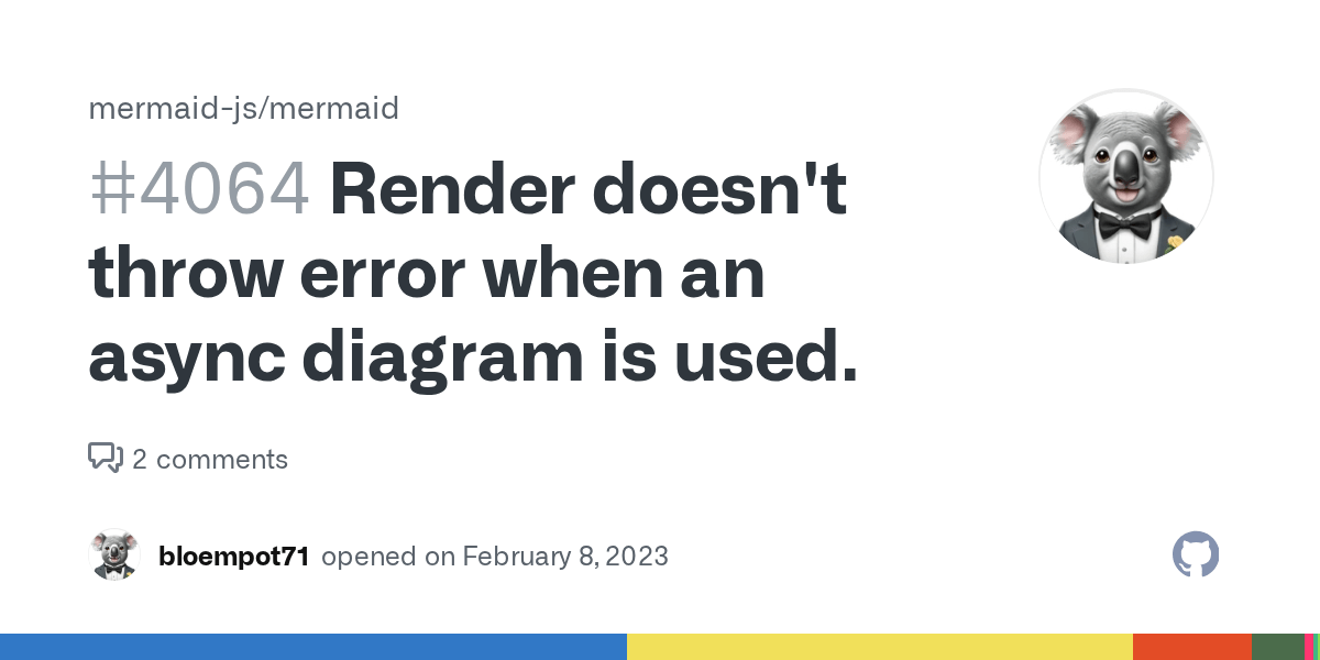 Render doesn't throw error when an async diagram is used. · Issue 4064 · mermaidjs/mermaid
