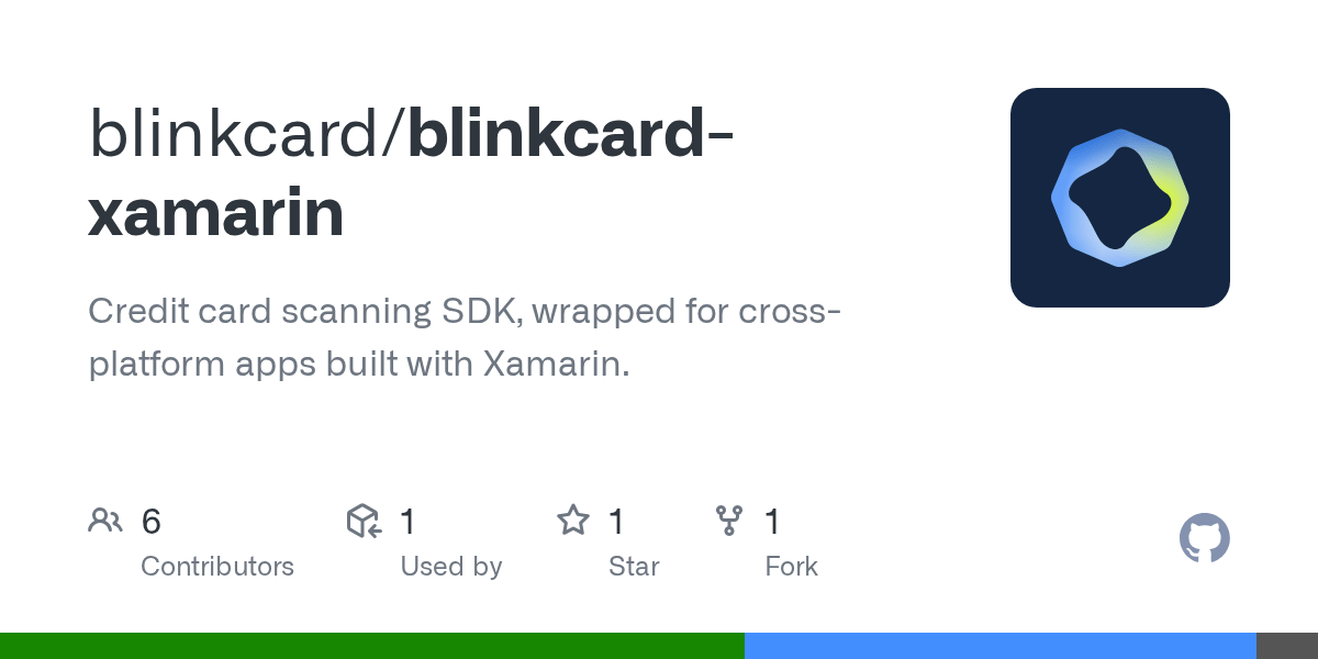 GitHub blinkcard/blinkcardxamarin Credit card scanning SDK, wrapped