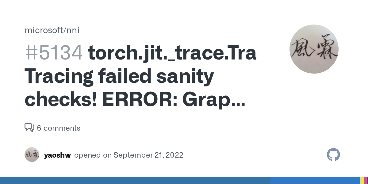 torch.jit._trace.TracingCheckError Tracing failed sanity checks! ERROR