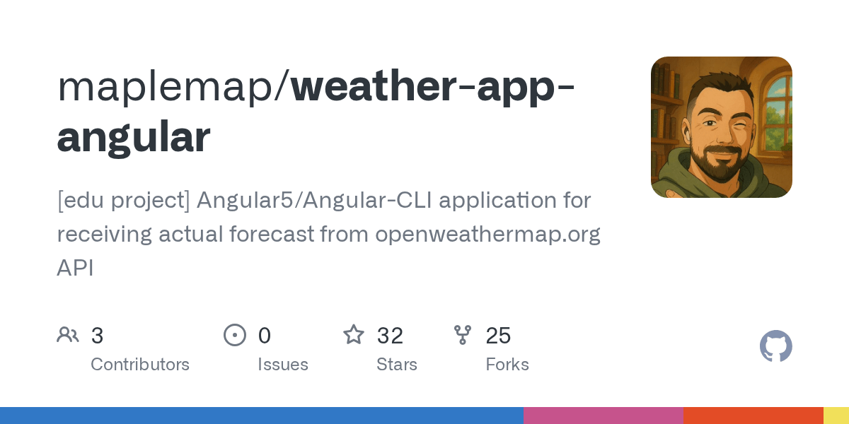 GitHub maplemap/weatherappangular [edu project] Angular5/Angular