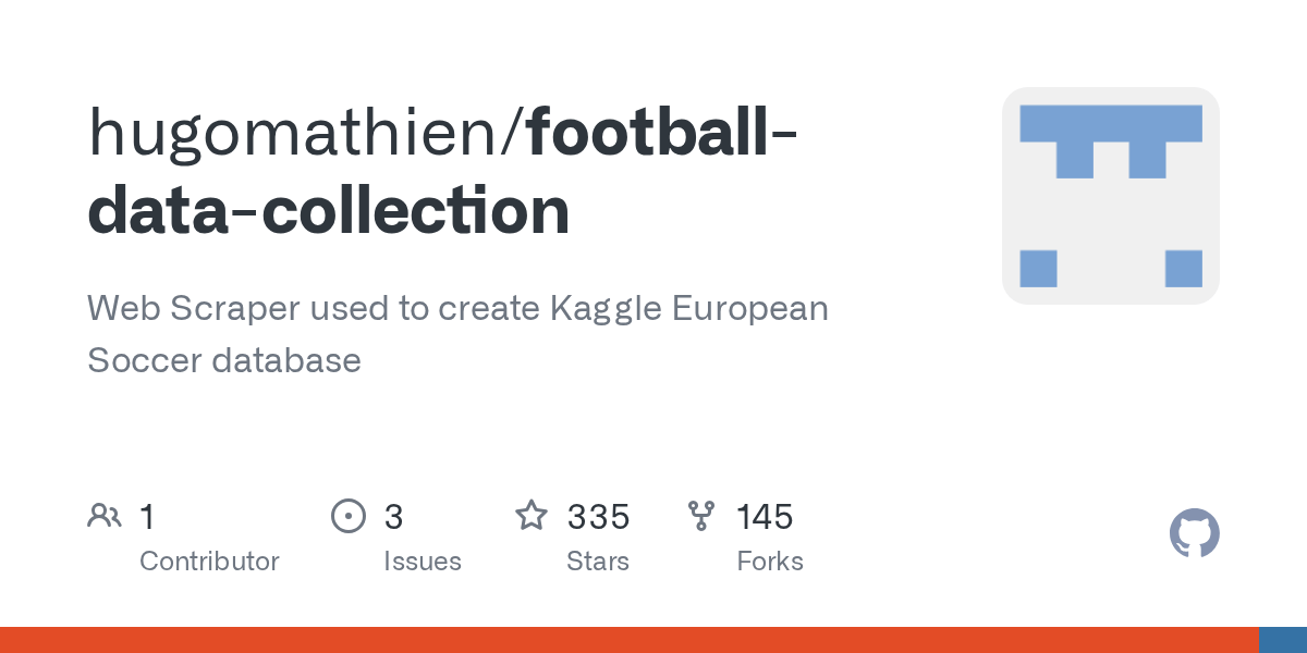 GitHub hugomathien/footballdatacollection  Scraper used to