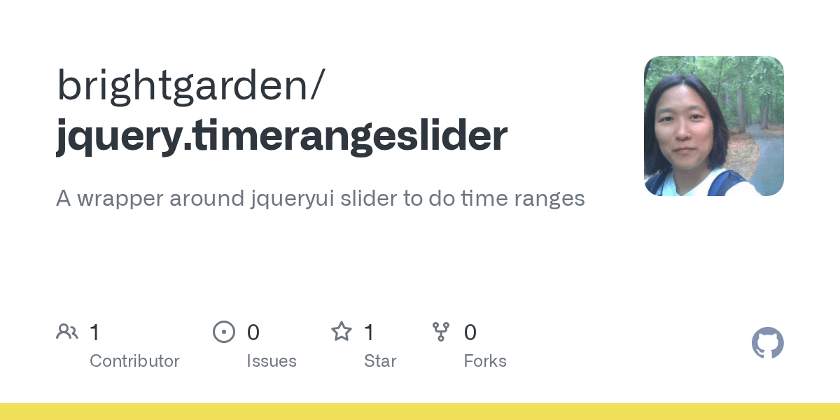 GitHub brightgarden/jquery.timerangeslider A wrapper around jqueryui