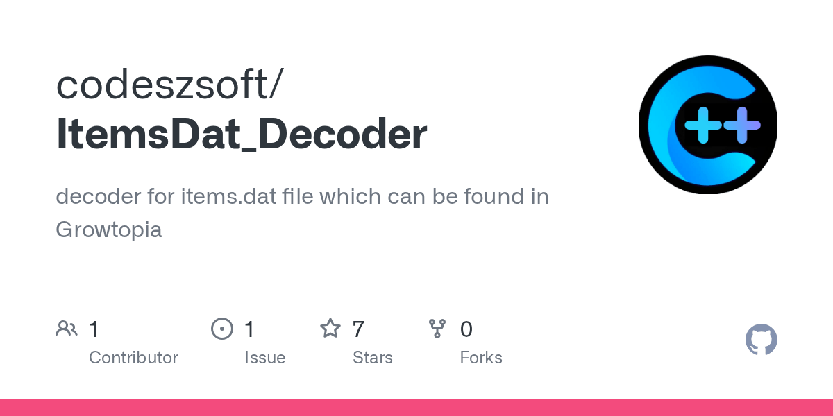 GitHub codeszsoft/ItemsDat_Decoder decoder for items.dat file which