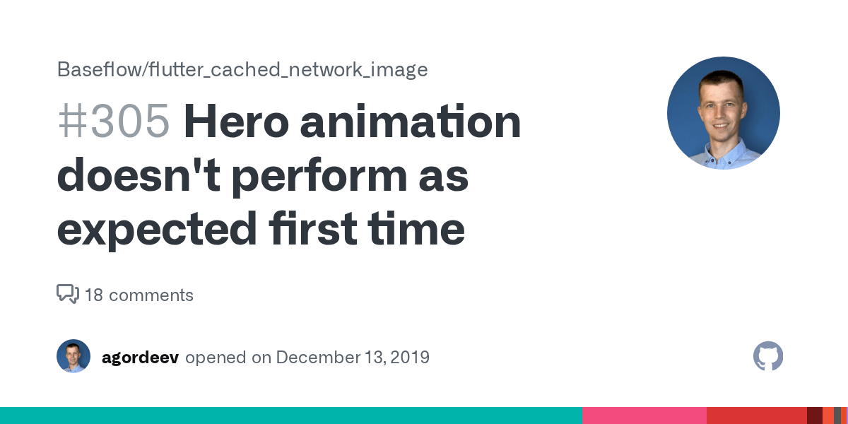 Hero animation doesn't perform as expected first time