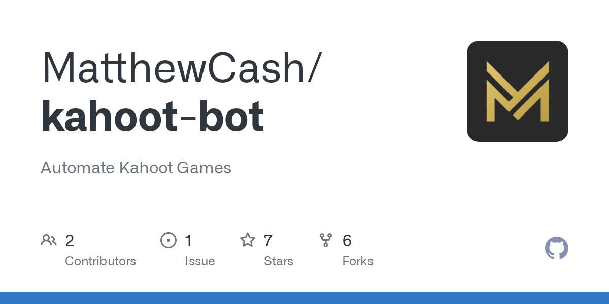 GitHub MatthewCash/kahootbot Automate Kahoot Games