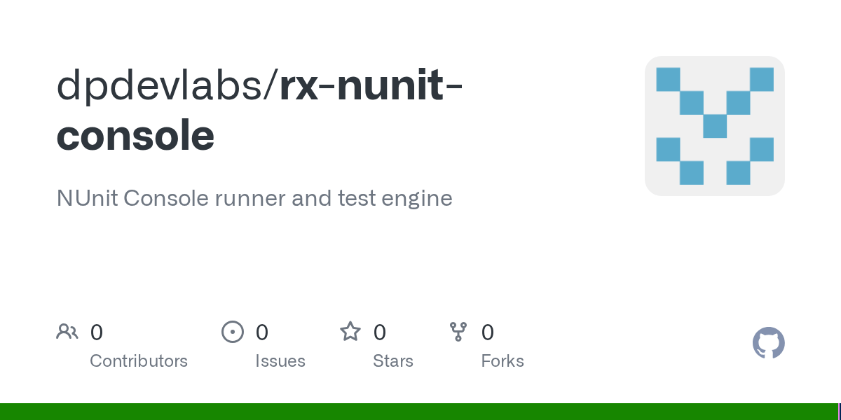 GitHub dpdevlabs/rxnunitconsole NUnit Console runner and test engine