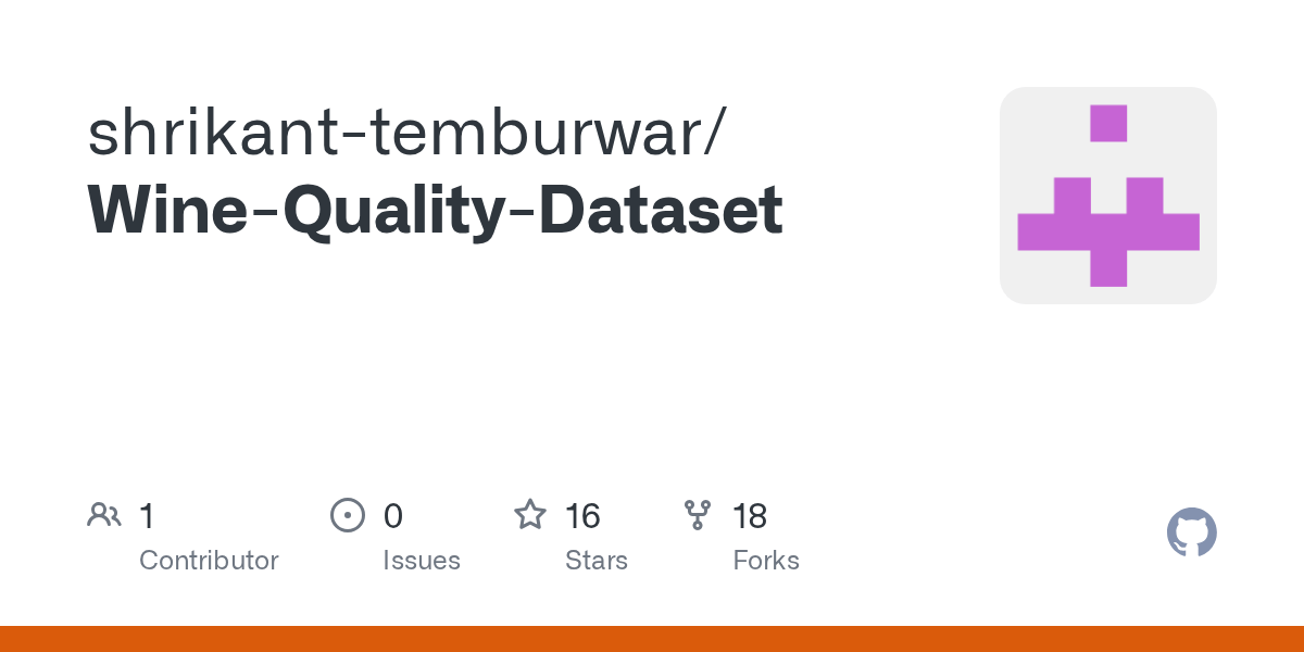 GitHub shrikanttemburwar/WineQualityDataset