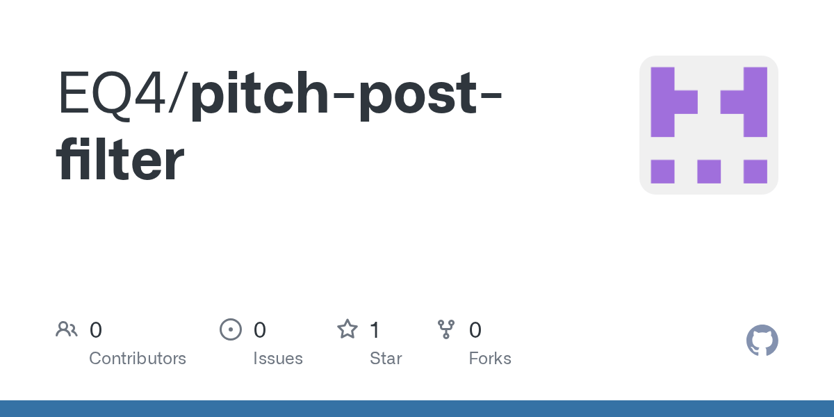 GitHub EQ4/pitchpostfilter