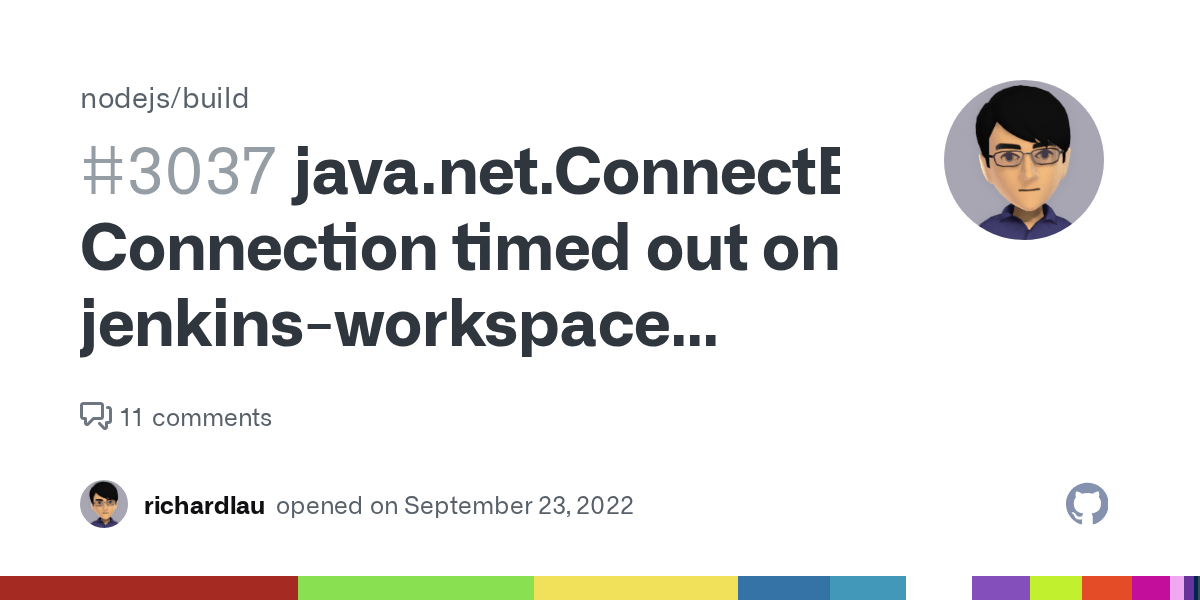 Connection timed out on jenkinsworkspace