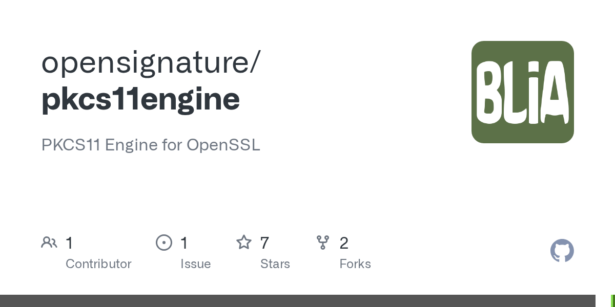 GitHub opensignature/pkcs11engine PKCS11 Engine for OpenSSL