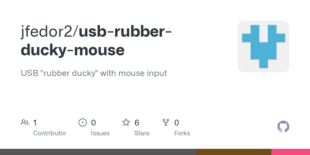 GitHub jfedor2/usbrubberduckymouse USB "rubber ducky" with mouse input
