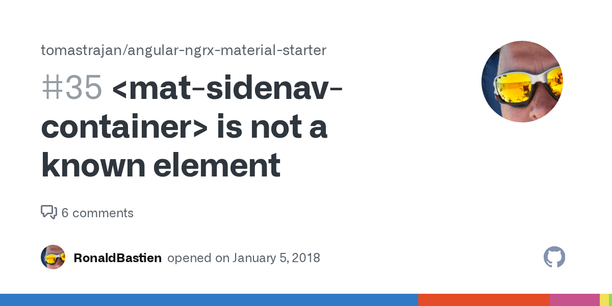 is not a known element · Issue 35 · tomastrajan/angularngrxmaterial