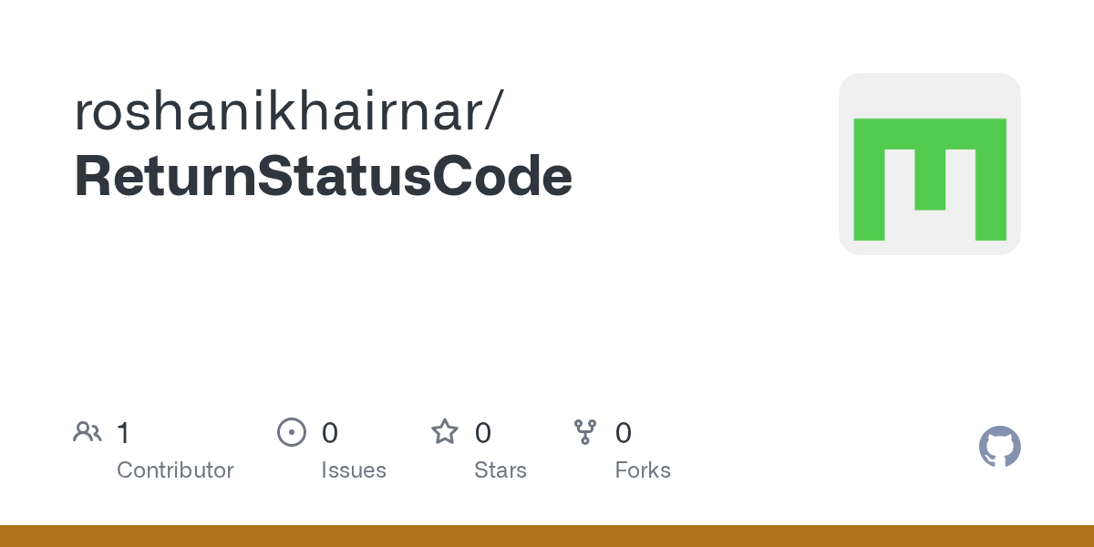 GitHub roshanikhairnar/ReturnStatusCode