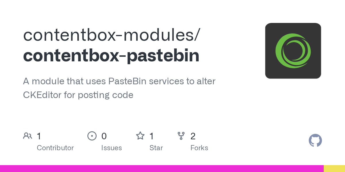 GitHub contentboxmodules/contentboxpastebin A module that uses
