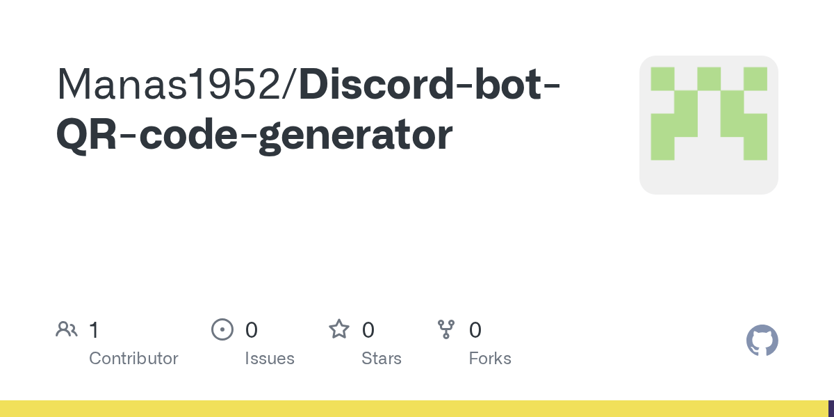 GitHub Manas1952/DiscordbotQRcodegenerator