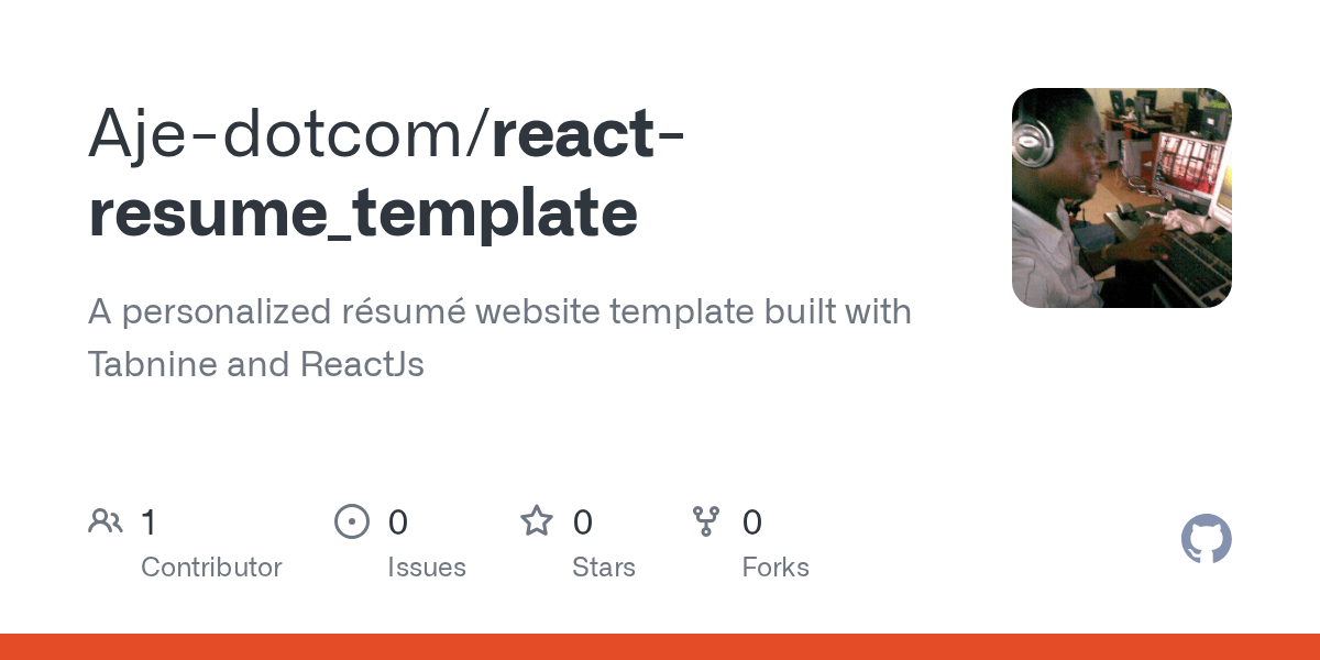 GitHub A personalized résumé website template built with