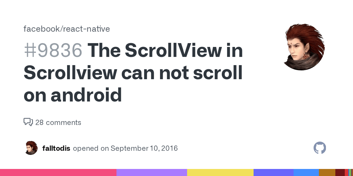 The ScrollView in Scrollview can not scroll on android · Issue 9836