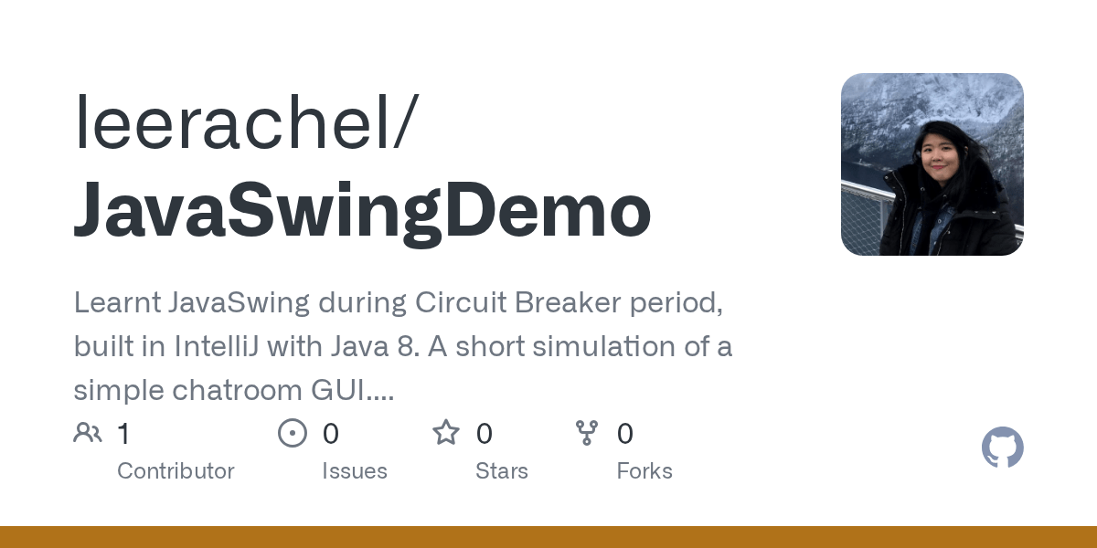 GitHub leerachel/JavaSwingDemo Learnt JavaSwing during Circuit