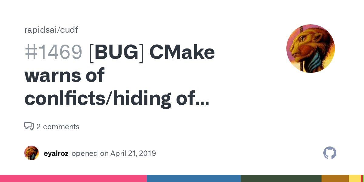 [BUG] CMake warns of conlficts/hiding of libz.so.1 · Issue 1469