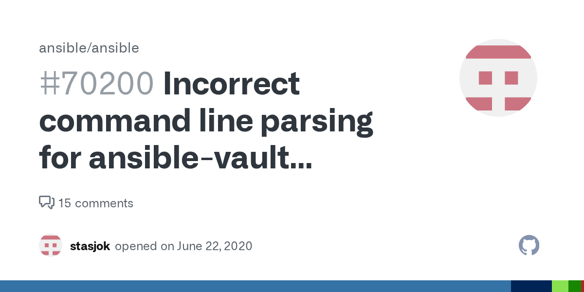 Incorrect command line parsing for ansiblevault encrypt_string