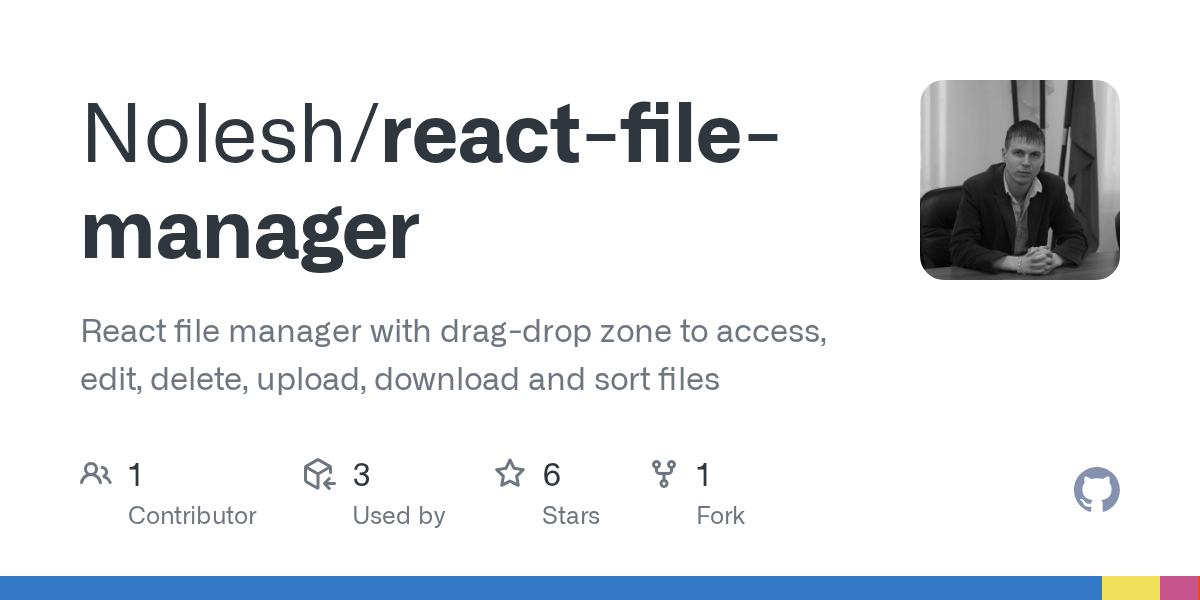 GitHub Nolesh/reactfilemanager Simple HTML5 file manager with dragdrop zone to access