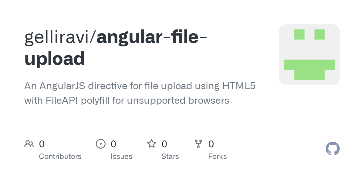 GitHub gelliravi/angularfileupload An AngularJS directive for file upload using HTML5 with