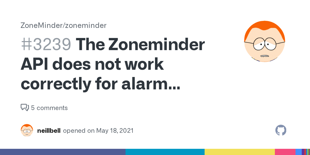 The Zoneminder API does not work correctly for alarm operations when