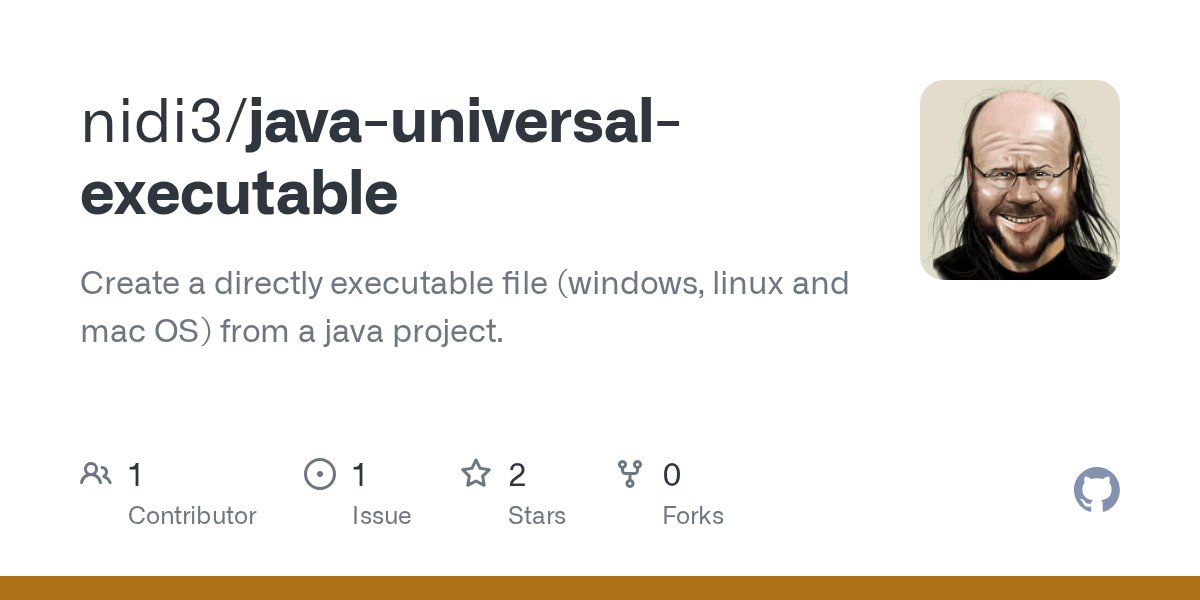 GitHub nidi3/javauniversalexecutable Create a directly executable