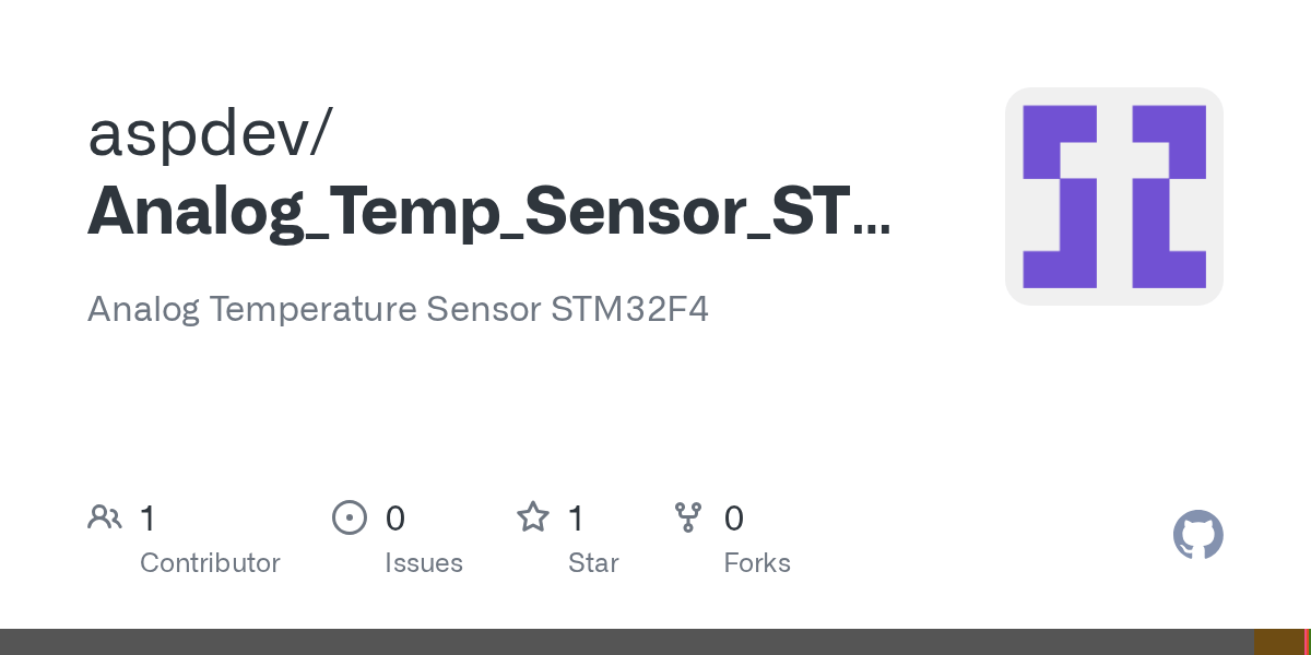 GitHub aspdev/Analog_Temp_Sensor_STM32F4 Analog Temperature Sensor