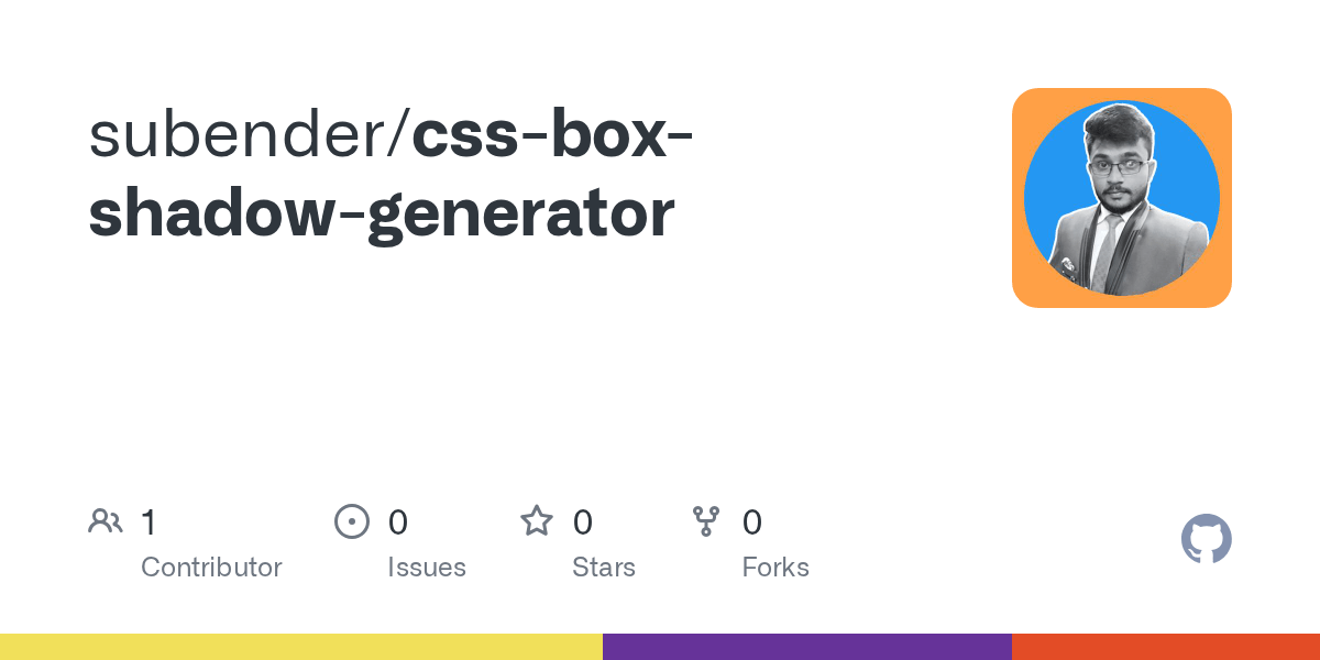 GitHub subender/cssboxshadowgenerator