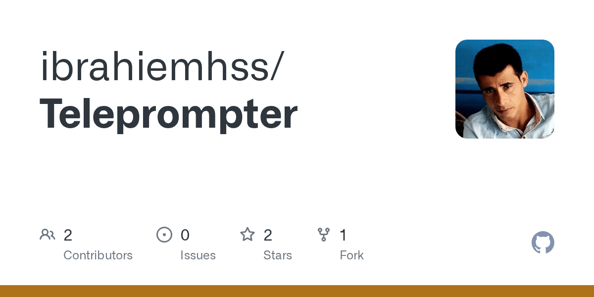GitHub ibrahiemhss/Teleprompter
