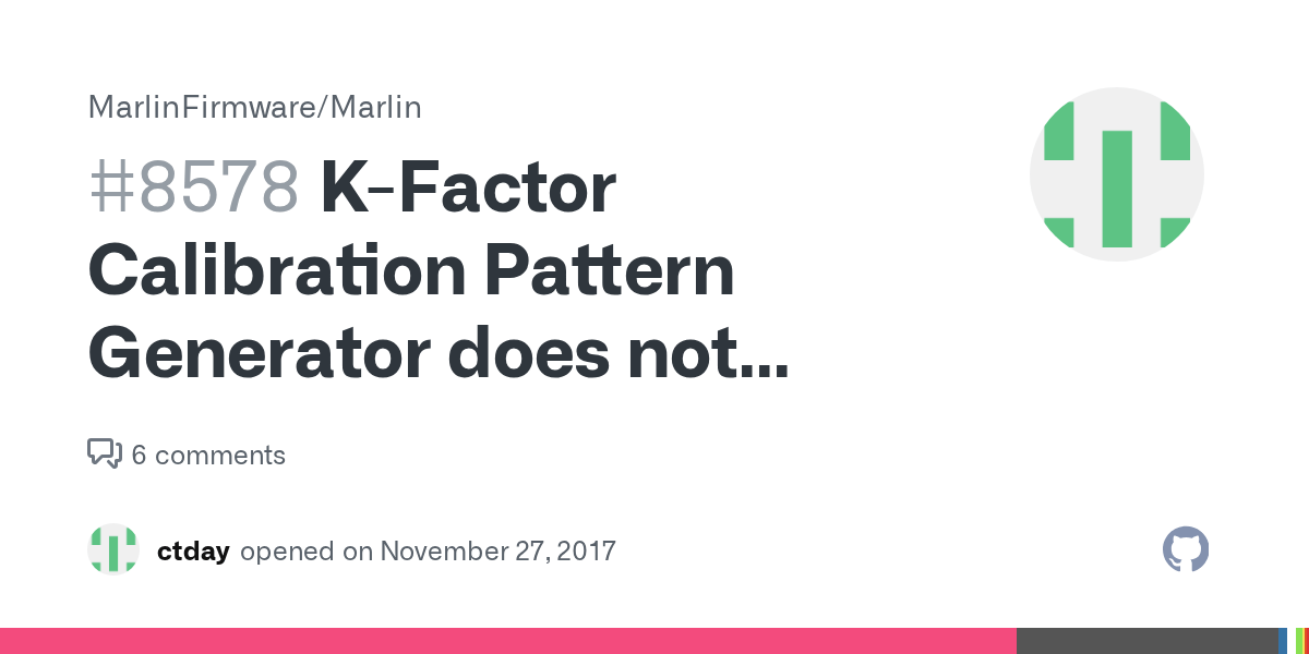 KFactor Calibration Pattern Generator does not extrude · Issue 8578