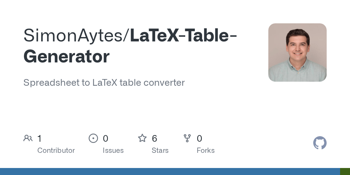 Latex Table Generator