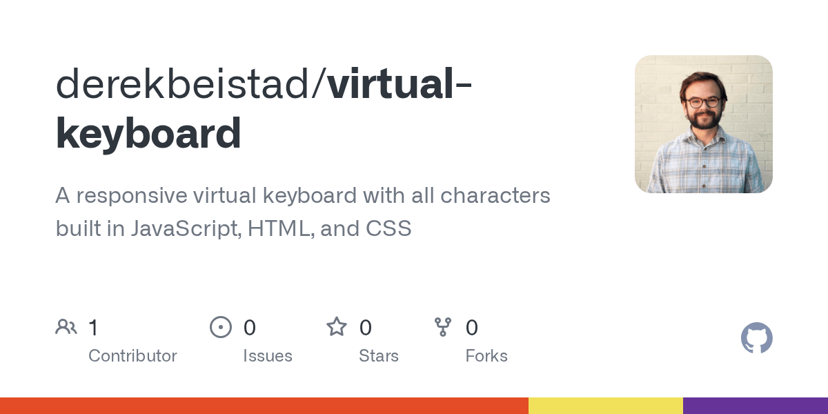 GitHub derekbeistad/virtualkeyboard A responsive virtual keyboard
