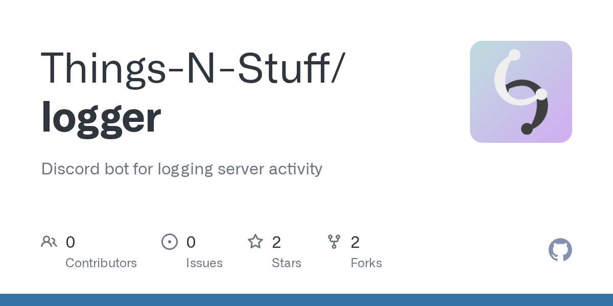 GitHub ThingsNStuff/logger Discord bot for logging server activity