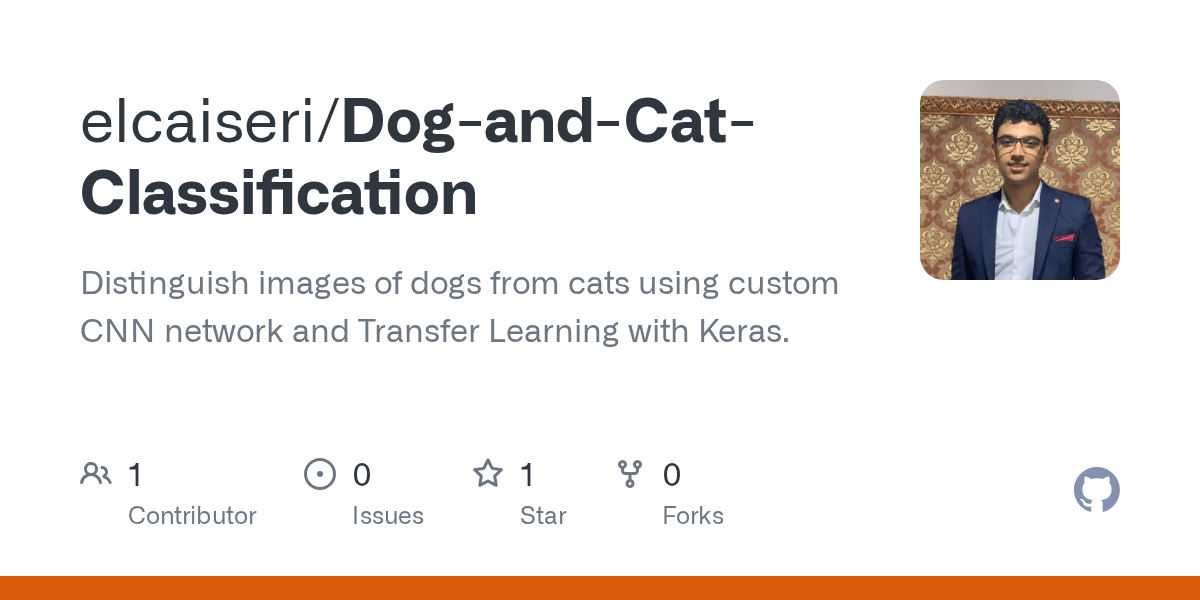 GitHub elcaiseri/DogandCatClassification Distinguish images of