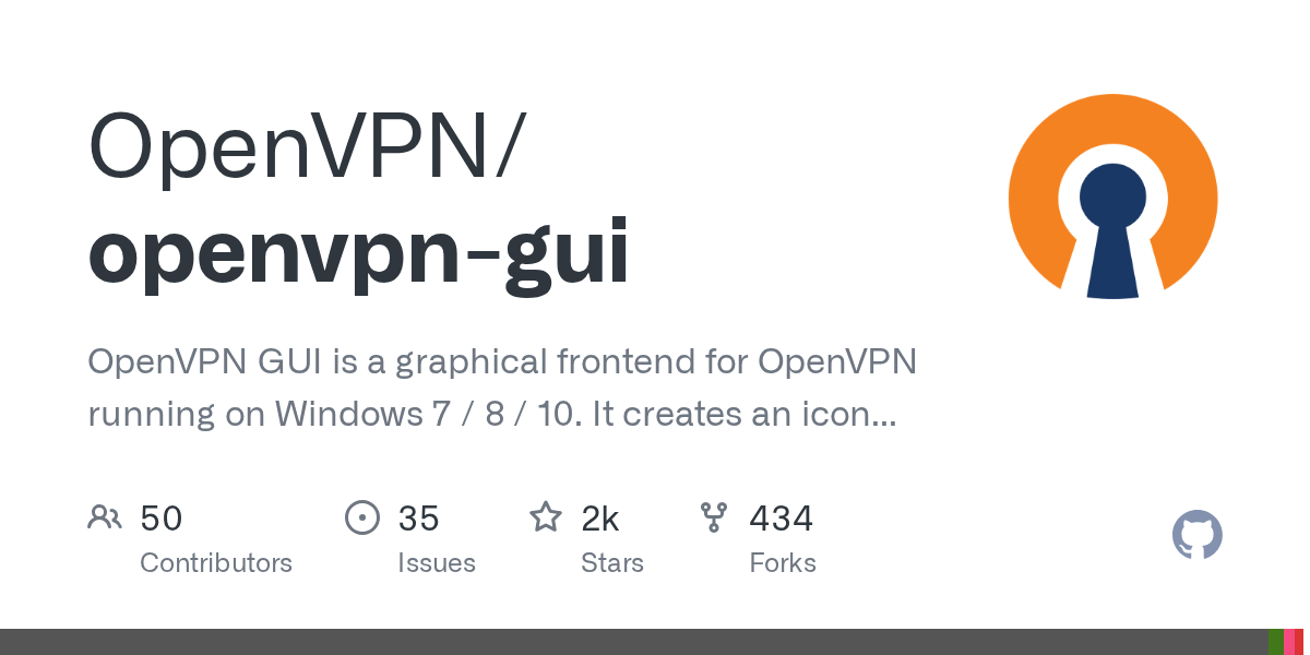 GitHub OpenVPN/openvpngui OpenVPN GUI is a graphical frontend for