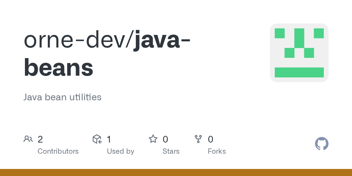 GitHub ornedev/javabeans Java bean utilities