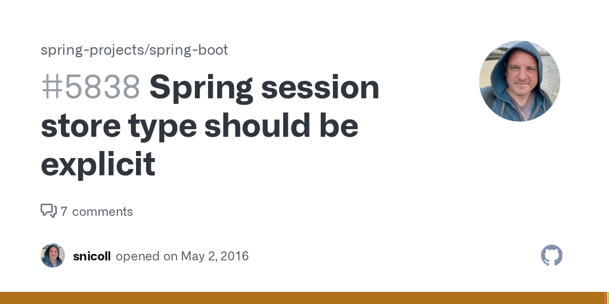Spring session store type should be explicit · Issue 5838 · spring